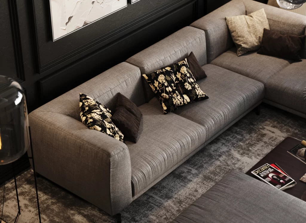 Light & Form x Nanjala Design Botanista 2005 Usiku interior space with cushions by 2023 © Nanjala Design