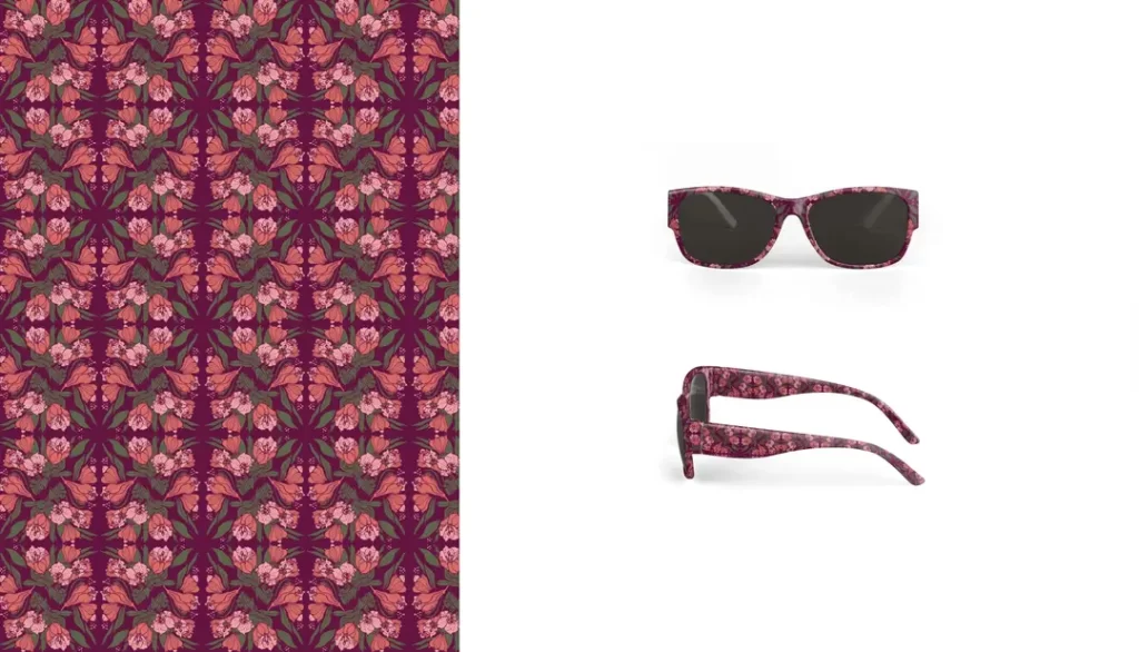 Alstroemeria Flourishing Flowers and sun glasses by Nanjala Design