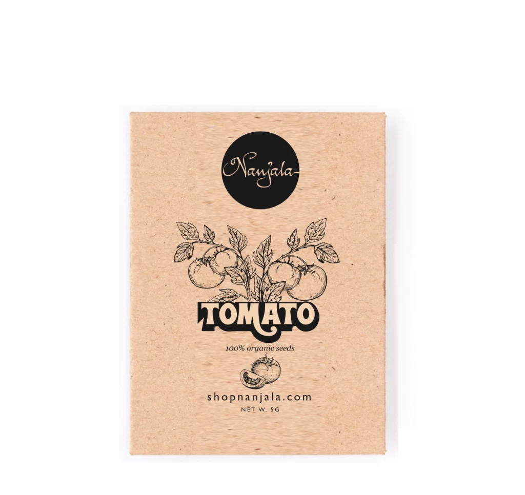 Nanjala Edible Grow Kit for Kids; tomato seeds enveloped package.(2022) © The Nanjala Company Limited