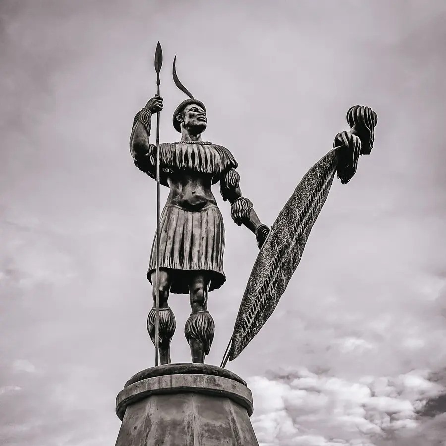Image of a statue of an african warrior from South Africa. Image: Pexels/ Magda Ehlers